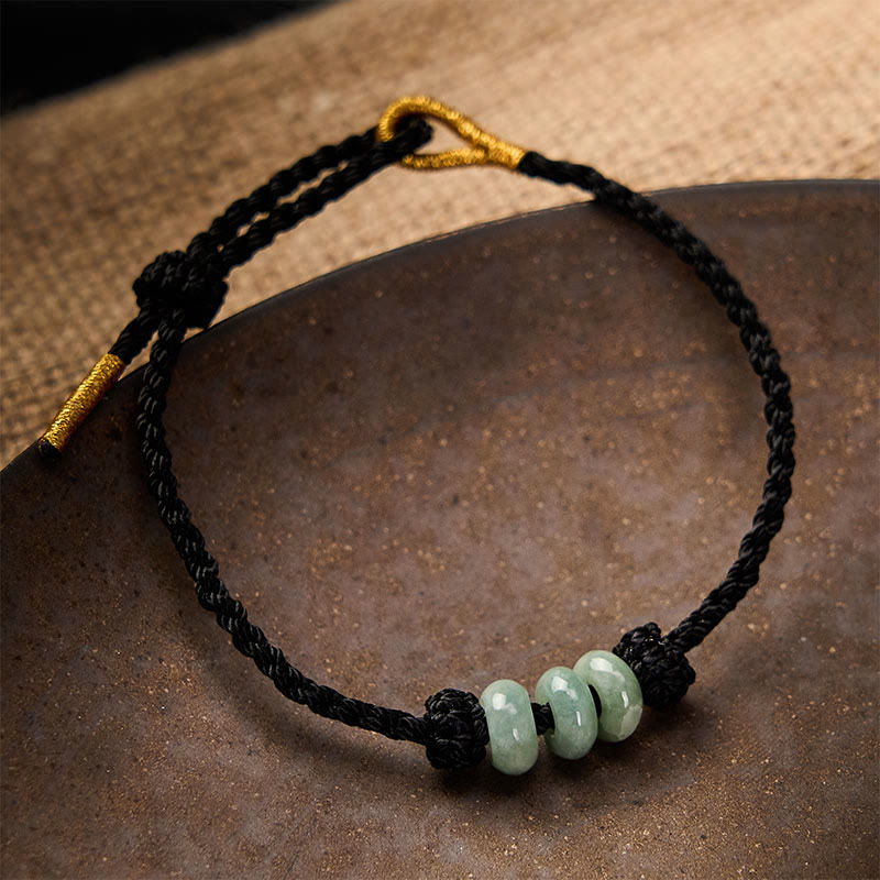 Buddha Stones Handgefertigtes, geflochtenes Armband aus roter Schnur mit 3 mm Jadeperlen, verstellbar, zum Selbstgestalten - image 18