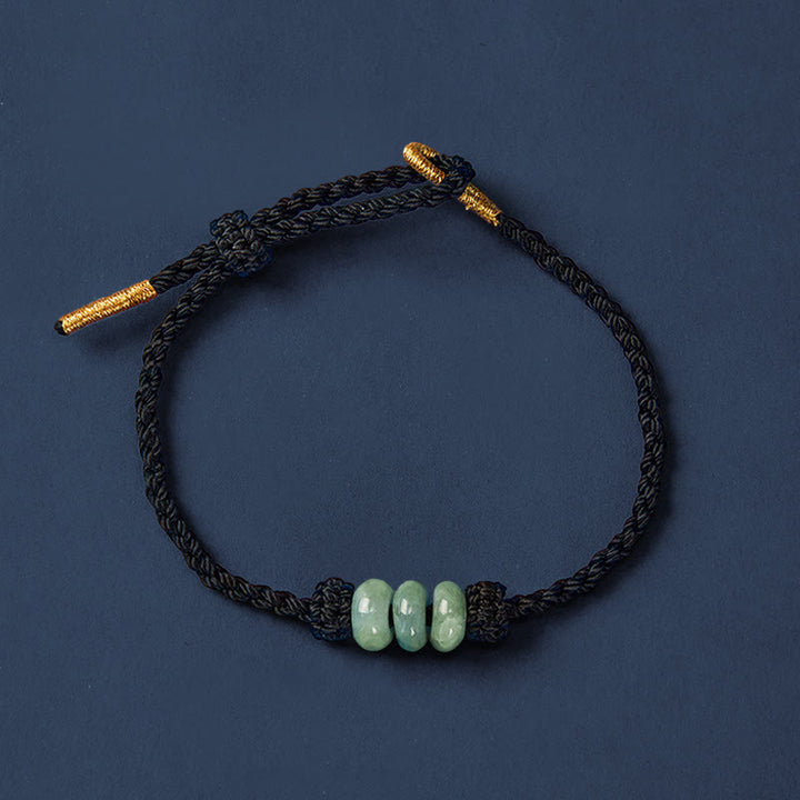 Buddha Stones Handgefertigtes, geflochtenes Armband aus roter Schnur mit 3 mm Jadeperlen, verstellbar, zum Selbstgestalten - image 20