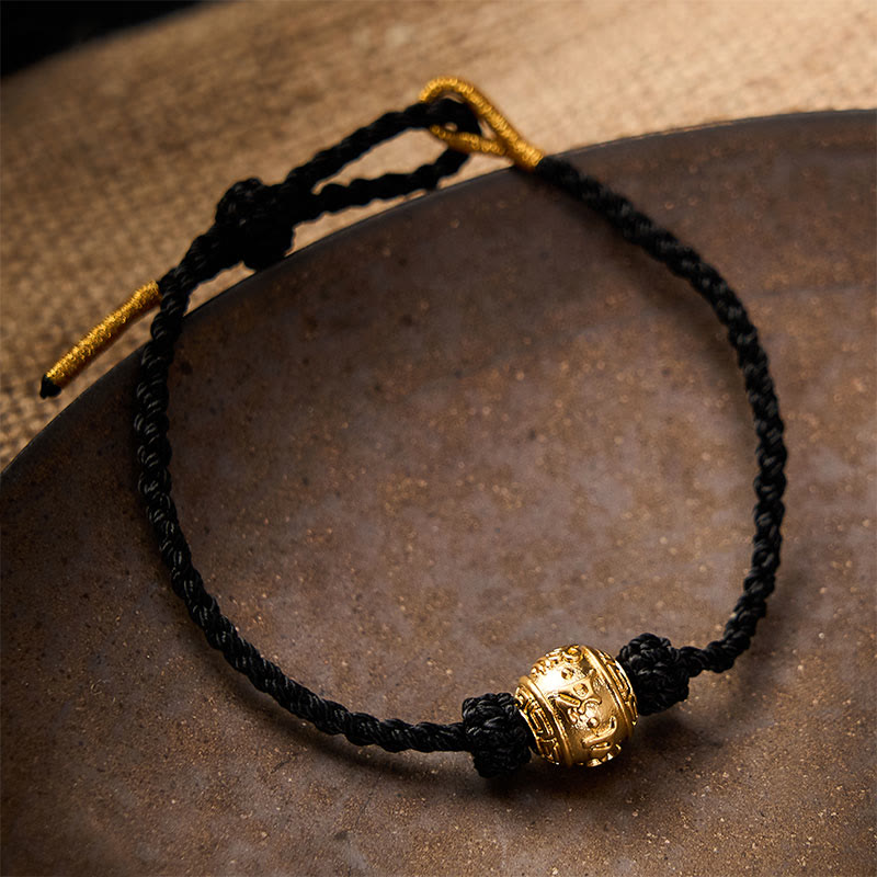 Buddha Stones Handgewebtes Armband aus rotem Garn mit dem Aufdruck „Om Mani Padme Hum“, verstellbar zum Selbermachen - image 17