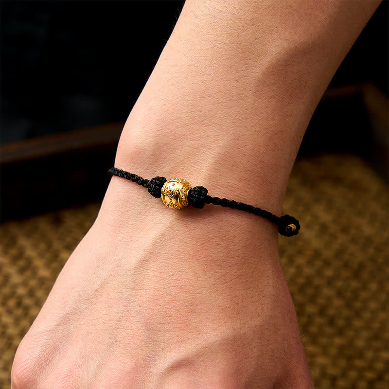 Buddha Stones Handgewebtes Armband aus rotem Garn mit dem Aufdruck „Om Mani Padme Hum“, verstellbar zum Selbermachen - image 20