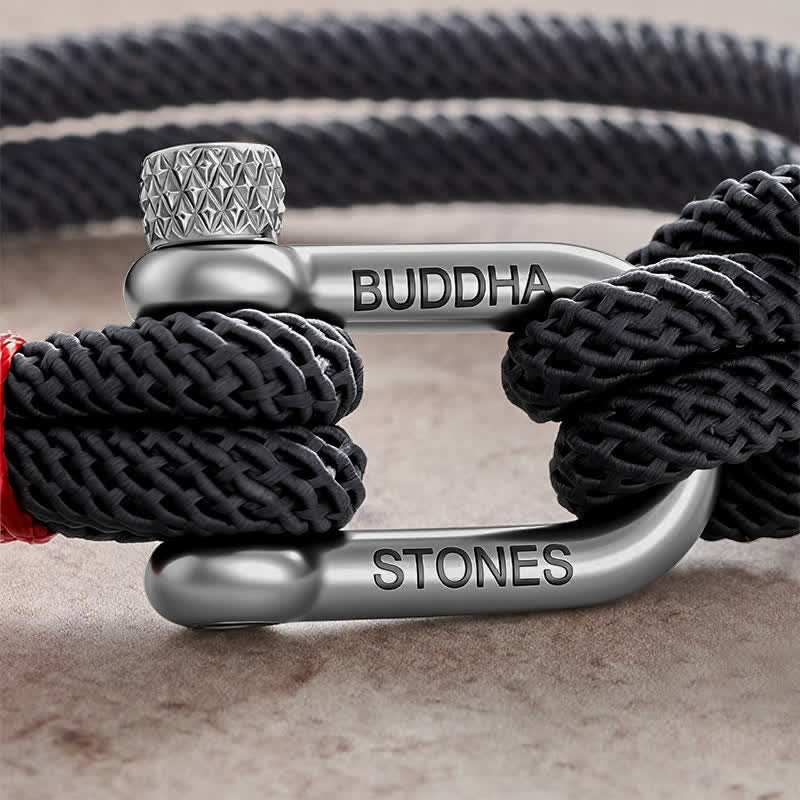 Buddha Stones Stimulationsarmband aus Titanstahl mit Schäkel - image 12