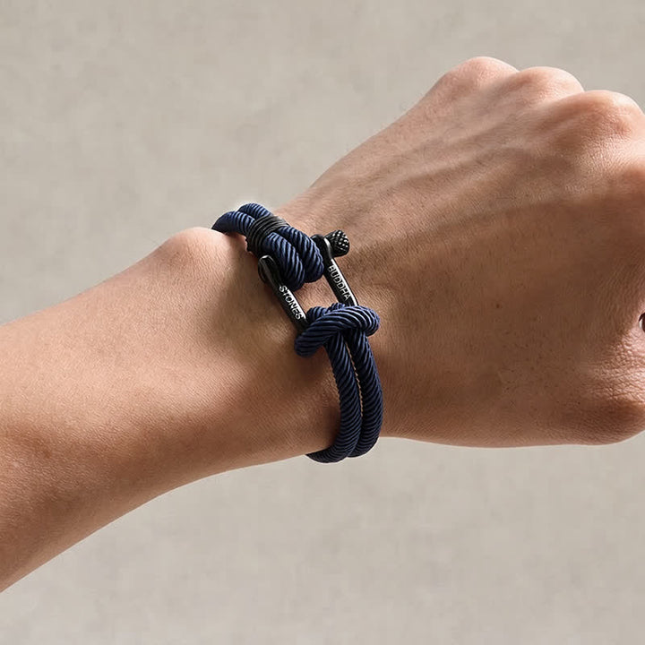 Buddha Stones Armband zur Verstärkung von Seilen mit Schäkeln aus Titanstahl - image 4