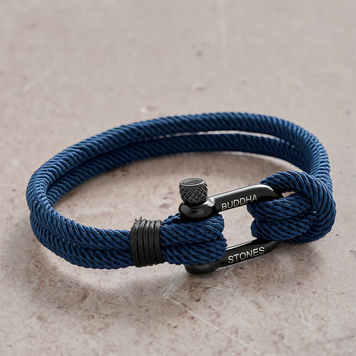 Buddha Stones Armband zur Verstärkung von Seilen mit Schäkeln aus Titanstahl - image 1