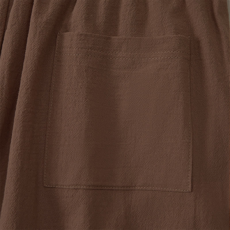 Buddha Stones Lässige Sommer-Caprihose mit Kordelzug, geradem Bein und Taschen für Herren - image 5
