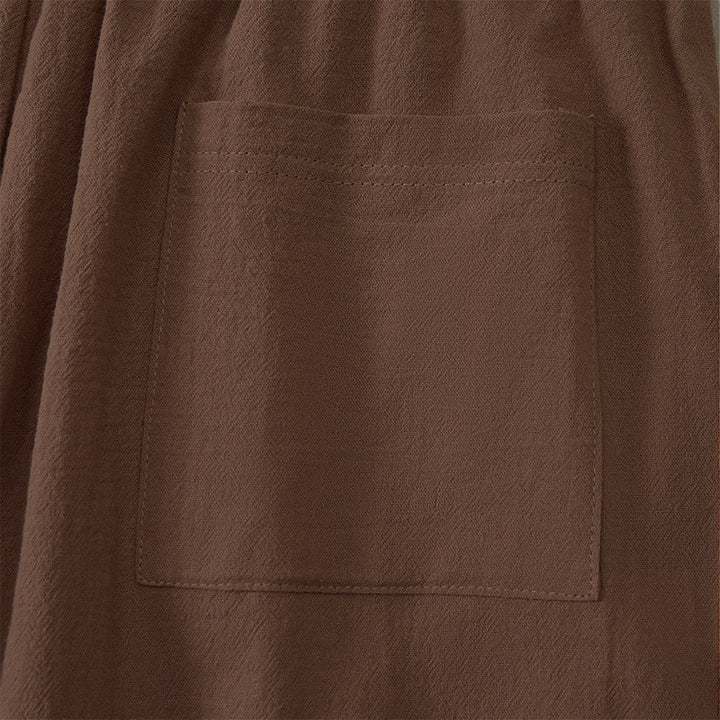 Buddha Stones Lässige Sommer-Caprihose mit Kordelzug, geradem Bein und Taschen für Herren - image 5