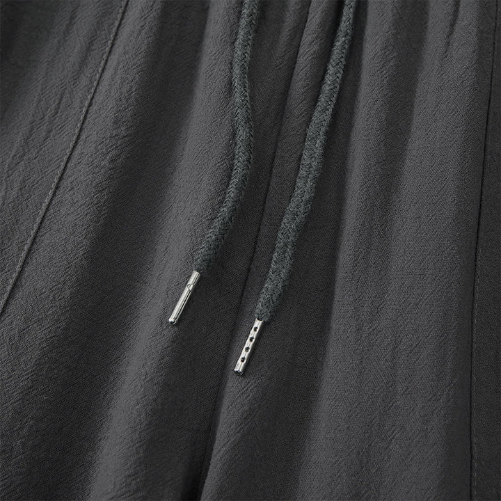 Buddha Stones Lässige Sommer-Caprihose mit Kordelzug, geradem Bein und Taschen für Herren - image 18