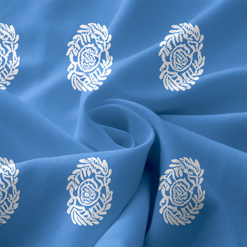Buddha Stones Lässiges, ärmelloses Midikleid für Damen mit geometrischem Medaillon-Streifenmuster und Taschen - image 3