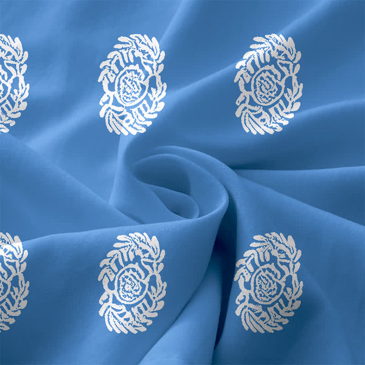 Buddha Stones Lässiges, ärmelloses Midikleid für Damen mit geometrischem Medaillon-Streifenmuster und Taschen - image 3
