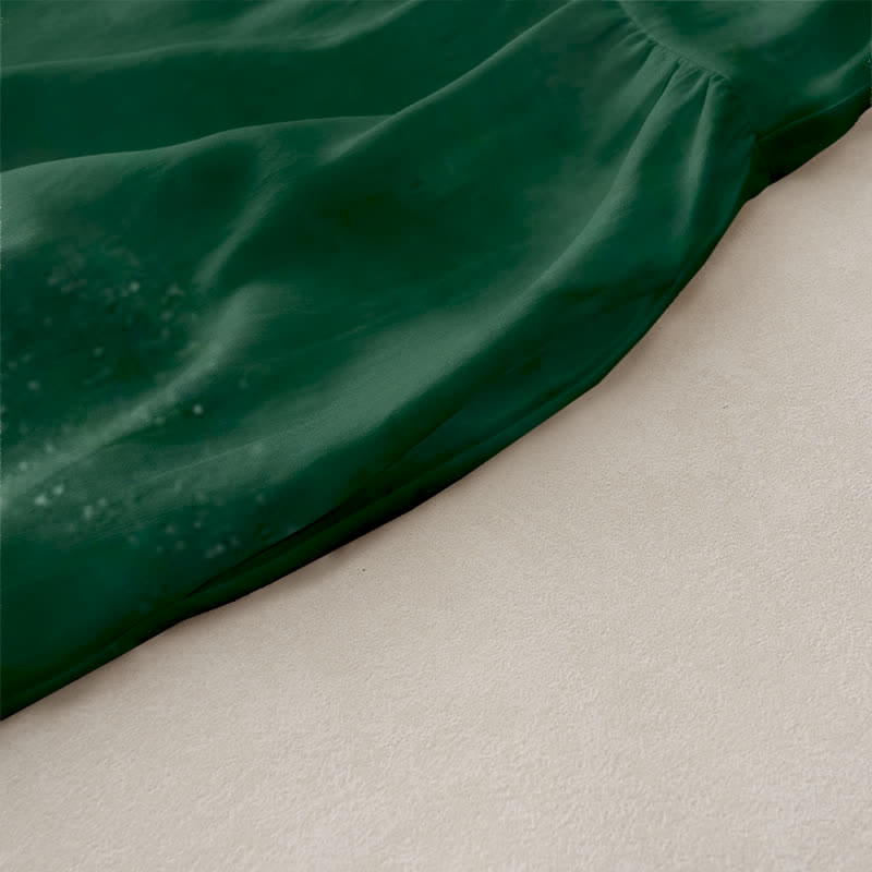 Buddha Stones Lässiges Sommerkleid für Damen mit Lotusblütenmuster, ärmellos, Midi-Länge und Taschen - image 2