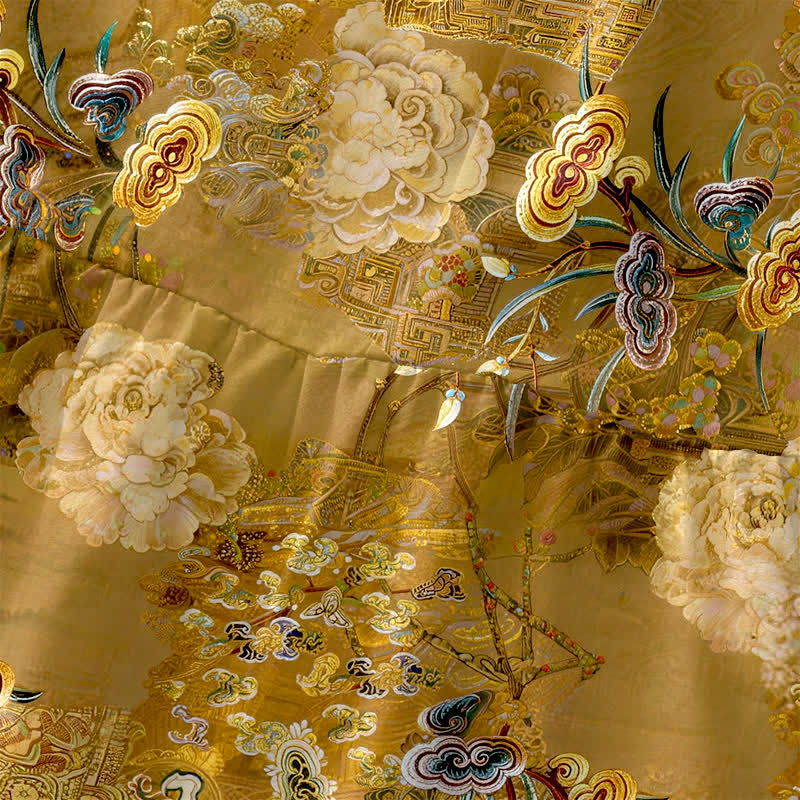 Buddha Stones Lässiges, sommerliches Damen-Midikleid im Vintage-Stil mit Paisley-Blumenmuster, ärmellos und mit Taschen - image 1