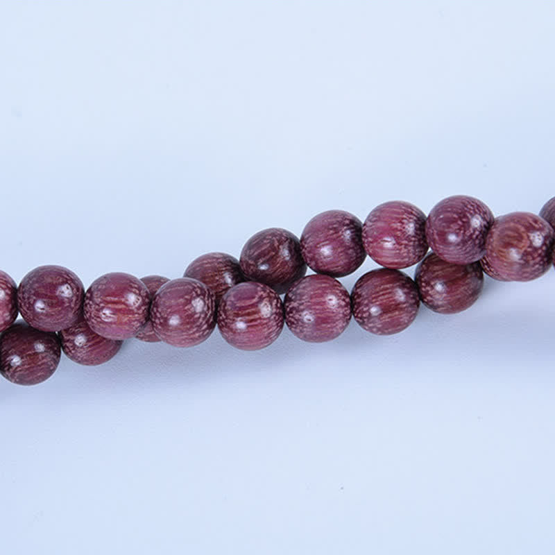 Buddha Stones Mala aus natürlichem Peltogyne-Kürbis mit 108 Perlen - image 20