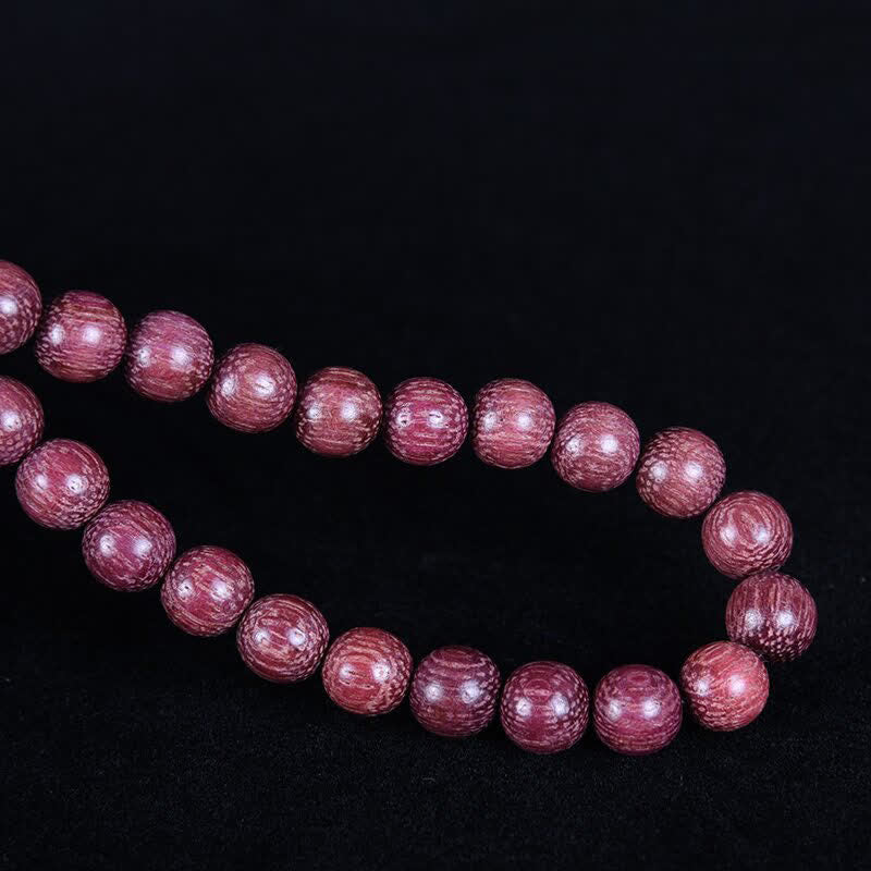 Buddha Stones Mala aus natürlichem Peltogyne-Kürbis mit 108 Perlen - image 19