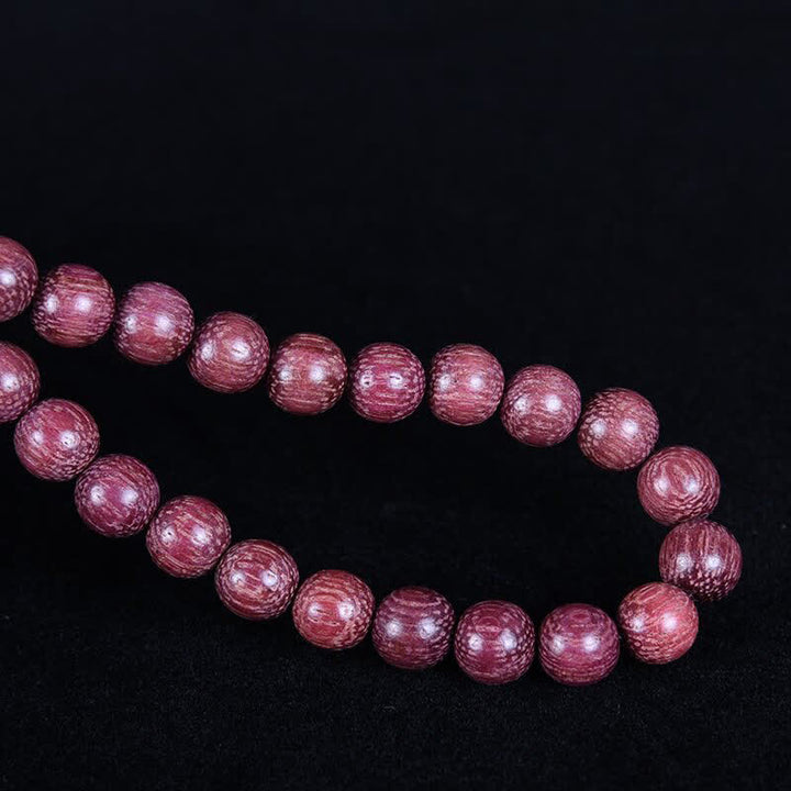 Buddha Stones Mala aus natürlichem Peltogyne-Kürbis mit 108 Perlen - image 19