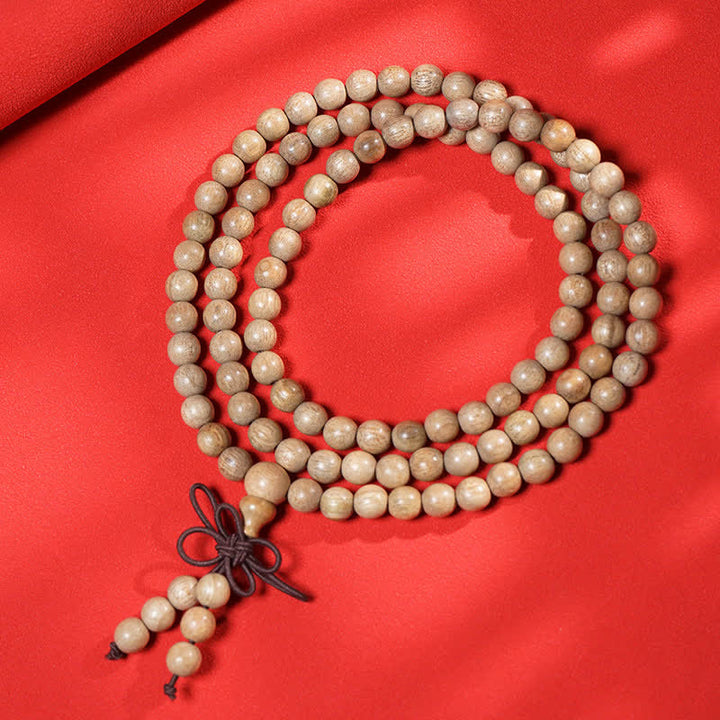 Buddha Stones Natürliche Kampferholz-Mala „Durchhaltevermögen“ mit 108 Perlen - image 2