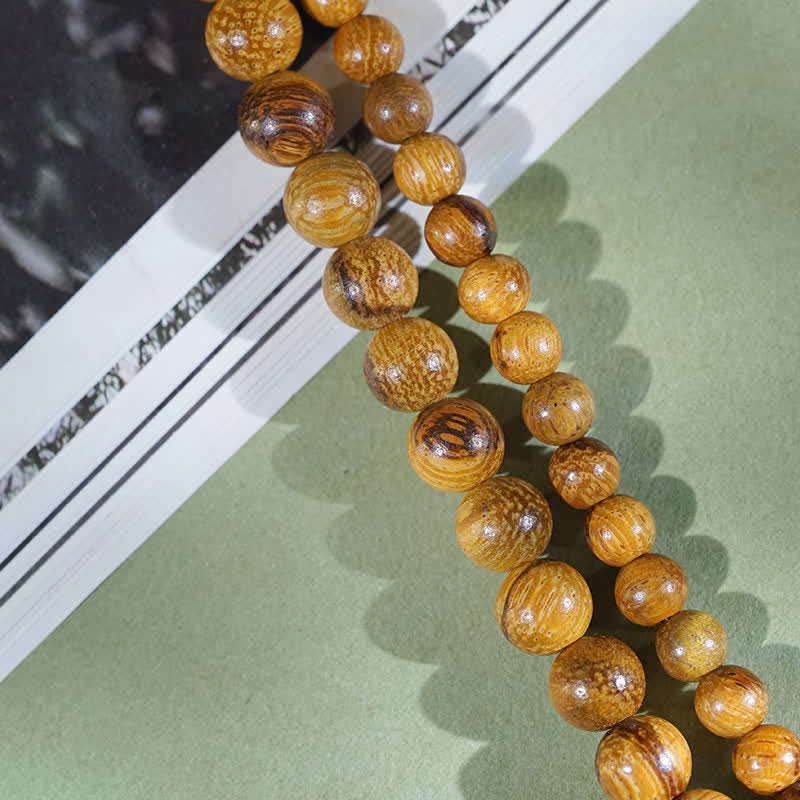 Buddha Stones Natürliche Marmorholz-Harmonie-Mala mit 108 Perlen - image 8