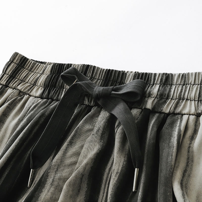 Buddha Stones Sommerliche, lässig-elegante lange Hose mit Kordelzug, vertikalen Streifen, geradem Bein und Taschen für Damen - image 10