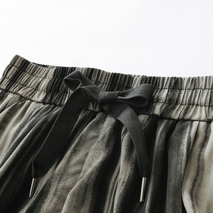 Buddha Stones Sommerliche, lässig-elegante lange Hose mit Kordelzug, vertikalen Streifen, geradem Bein und Taschen für Damen - image 10