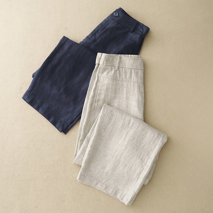 Buddha Stones Minimalistische, lässige lange Damenhose mit Reißverschluss, geradem Bein und Taschen – ideal für Frühling und Sommer - image 16
