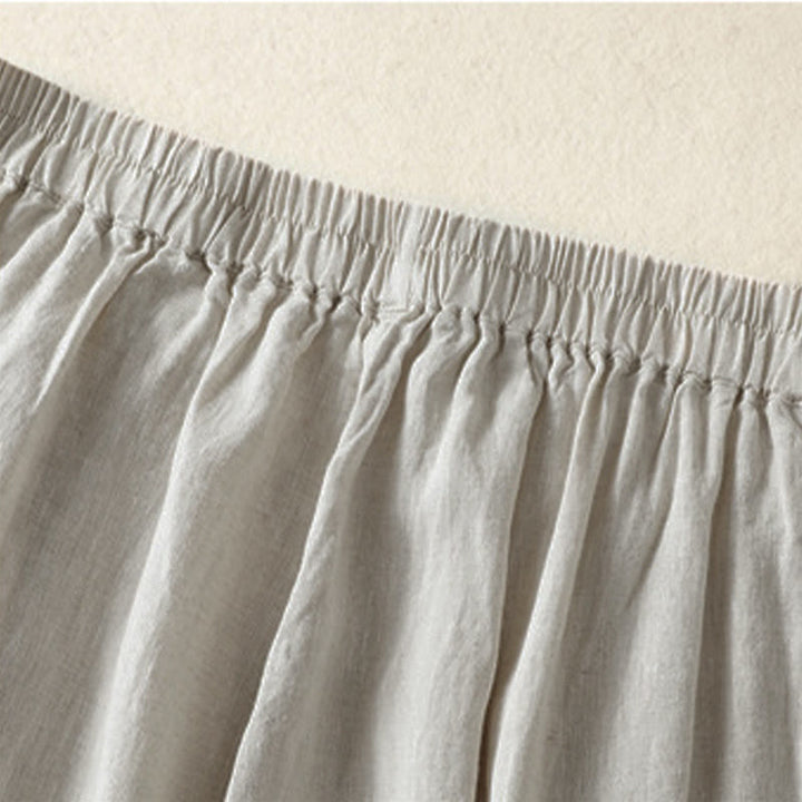 Buddha Stones Lässige, minimalistische Caprihose für Damen, gerades Bein, mit Taschen, ideal für Frühling und Sommer - image 29