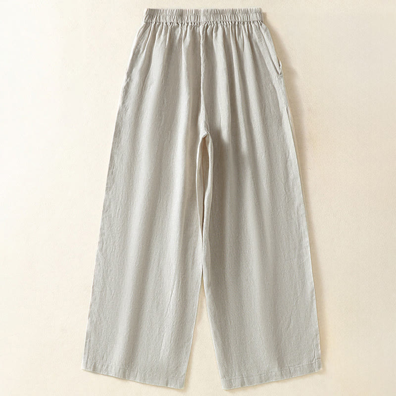 Buddha Stones Lässige, minimalistische Caprihose für Damen, gerades Bein, mit Taschen, ideal für Frühling und Sommer - image 25