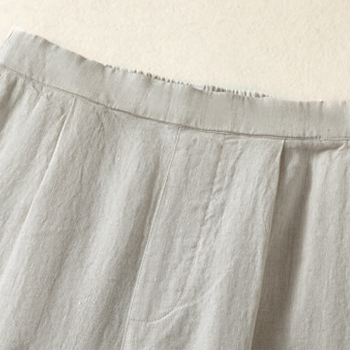 Buddha Stones Lässige, minimalistische Caprihose für Damen, gerades Bein, mit Taschen, ideal für Frühling und Sommer - image 28