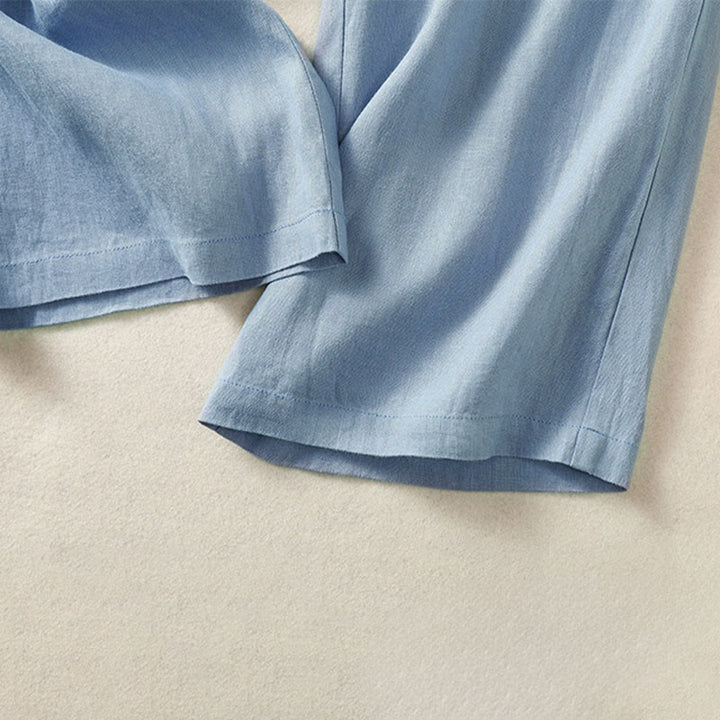 Buddha Stones Lässige, minimalistische Caprihose für Damen, gerades Bein, mit Taschen, ideal für Frühling und Sommer - image 5
