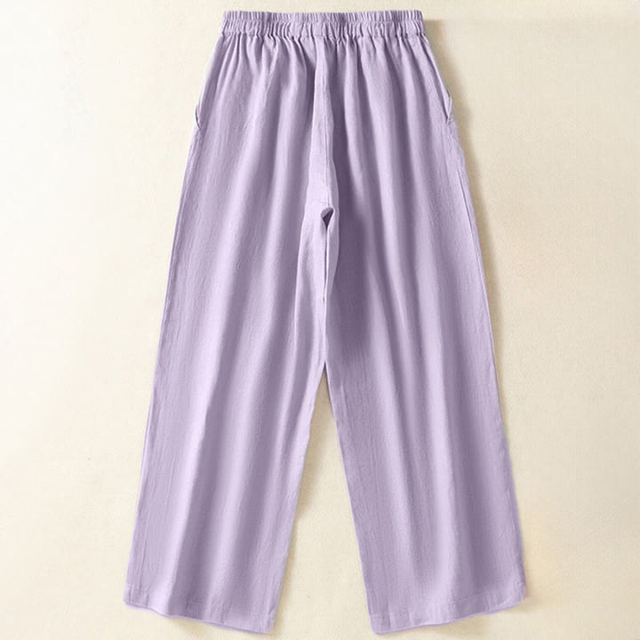 Buddha Stones Lässige, minimalistische Caprihose für Damen, gerades Bein, mit Taschen, ideal für Frühling und Sommer - image 19