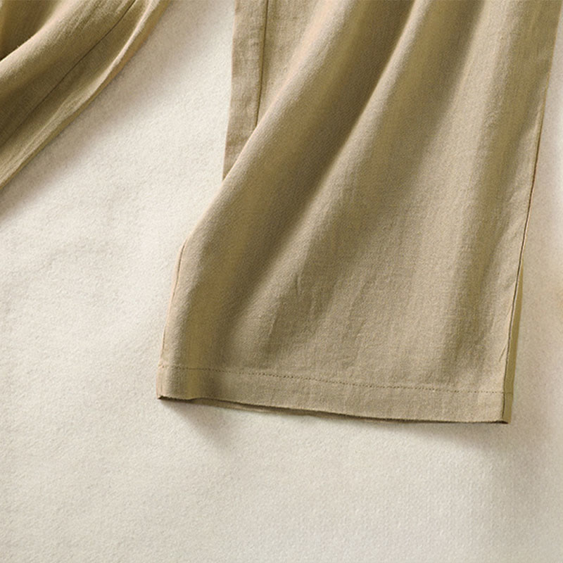 Buddha Stones Lässige, minimalistische Caprihose für Damen, gerades Bein, mit Taschen, ideal für Frühling und Sommer - image 11