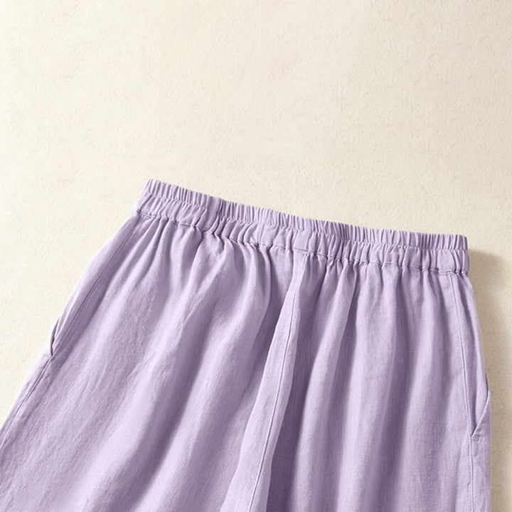 Buddha Stones Lässige, minimalistische Caprihose für Damen, gerades Bein, mit Taschen, ideal für Frühling und Sommer - image 21