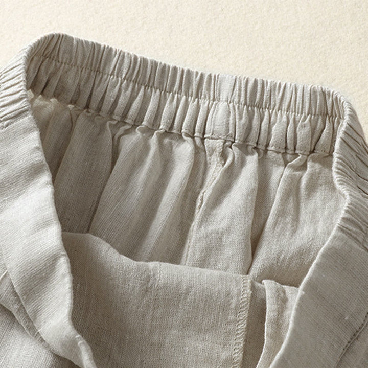 Buddha Stones Lässige, minimalistische Caprihose für Damen, gerades Bein, mit Taschen, ideal für Frühling und Sommer - image 33