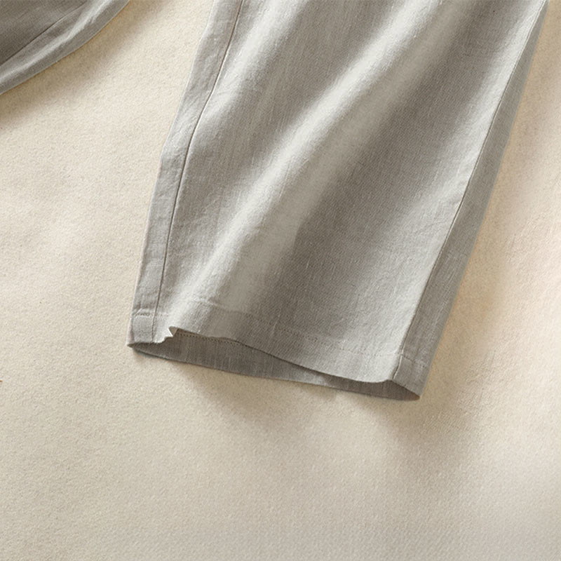 Buddha Stones Lässige, minimalistische Caprihose für Damen, gerades Bein, mit Taschen, ideal für Frühling und Sommer - image 35