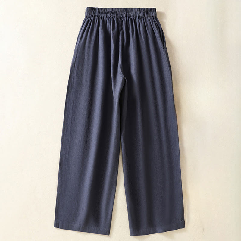 Buddha Stones Lässige, minimalistische Caprihose für Damen, gerades Bein, mit Taschen, ideal für Frühling und Sommer - image 13