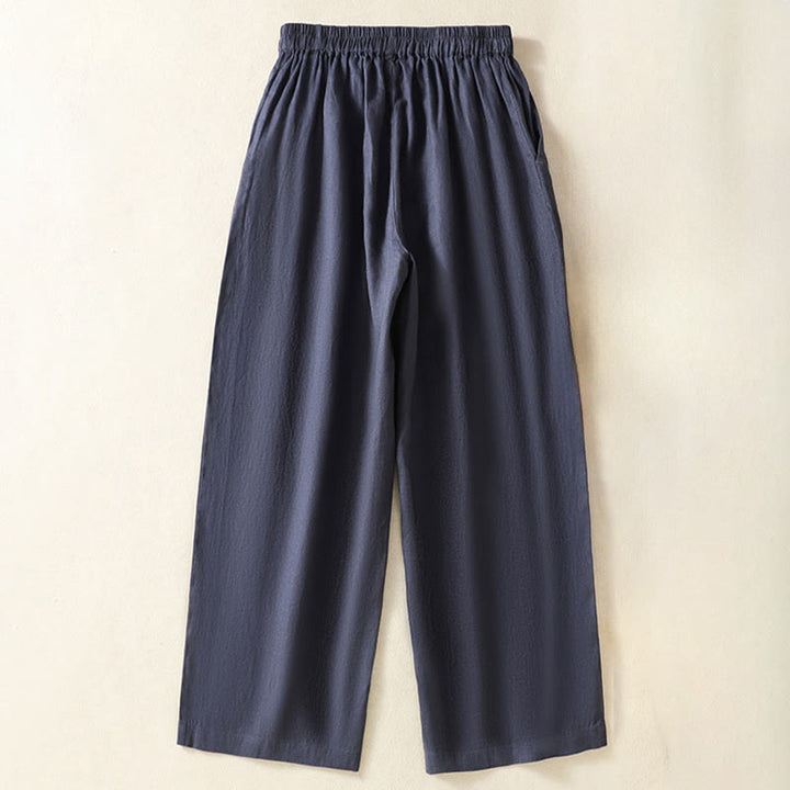Buddha Stones Lässige, minimalistische Caprihose für Damen, gerades Bein, mit Taschen, ideal für Frühling und Sommer - image 13