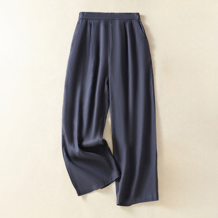 Buddha Stones Lässige, minimalistische Caprihose für Damen, gerades Bein, mit Taschen, ideal für Frühling und Sommer - Mitternachtsblau - US8-10, UK/AU12-14, EU40-42 (2XL) - image 12