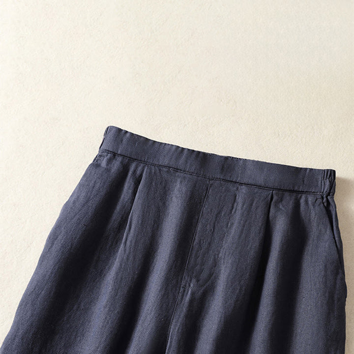 Buddha Stones Lässige, minimalistische Caprihose für Damen, gerades Bein, mit Taschen, ideal für Frühling und Sommer - image 14