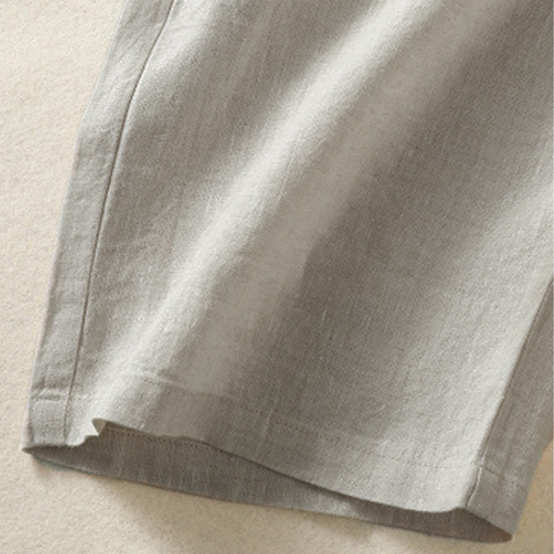 Buddha Stones Lässige, minimalistische Caprihose für Damen, gerades Bein, mit Taschen, ideal für Frühling und Sommer - image 34