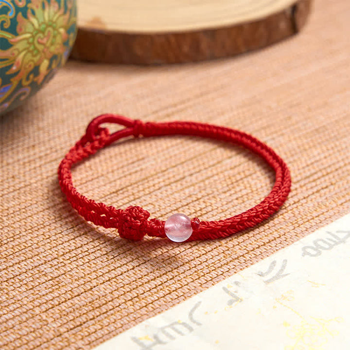 Buddha Stones Grünes Aventurin-Armband mit roter Schnur - image 12