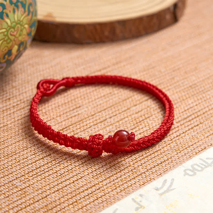 Buddha Stones Grünes Aventurin-Armband mit roter Schnur - image 20