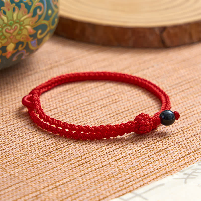Buddha Stones Grünes Aventurin-Armband mit roter Schnur - image 28
