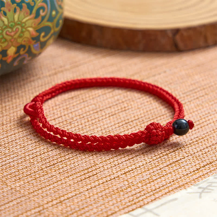 Buddha Stones Grünes Aventurin-Armband mit roter Schnur - image 28