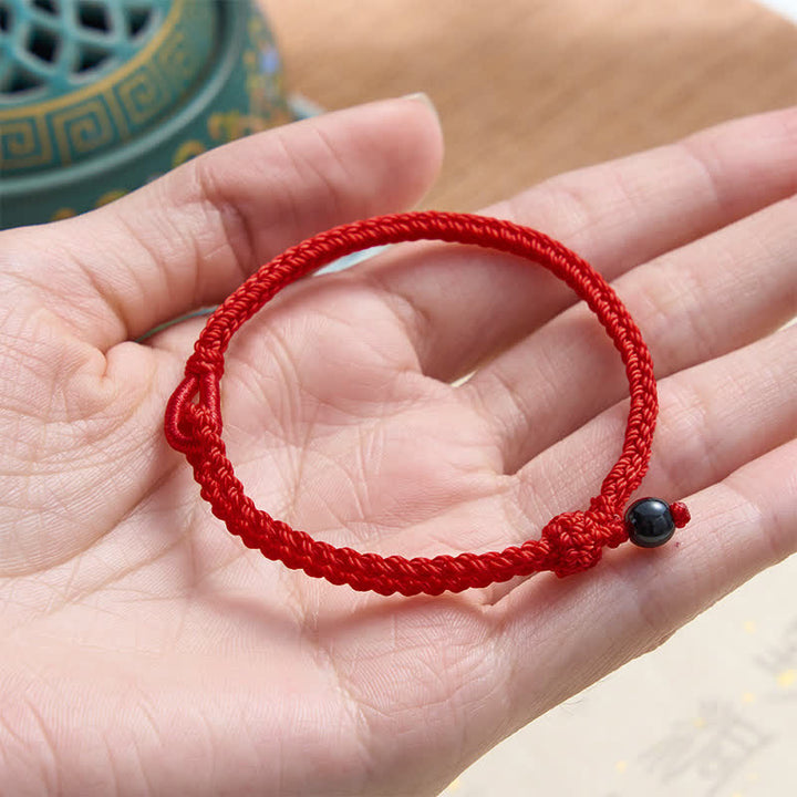 Buddha Stones Grünes Aventurin-Armband mit roter Schnur - image 30
