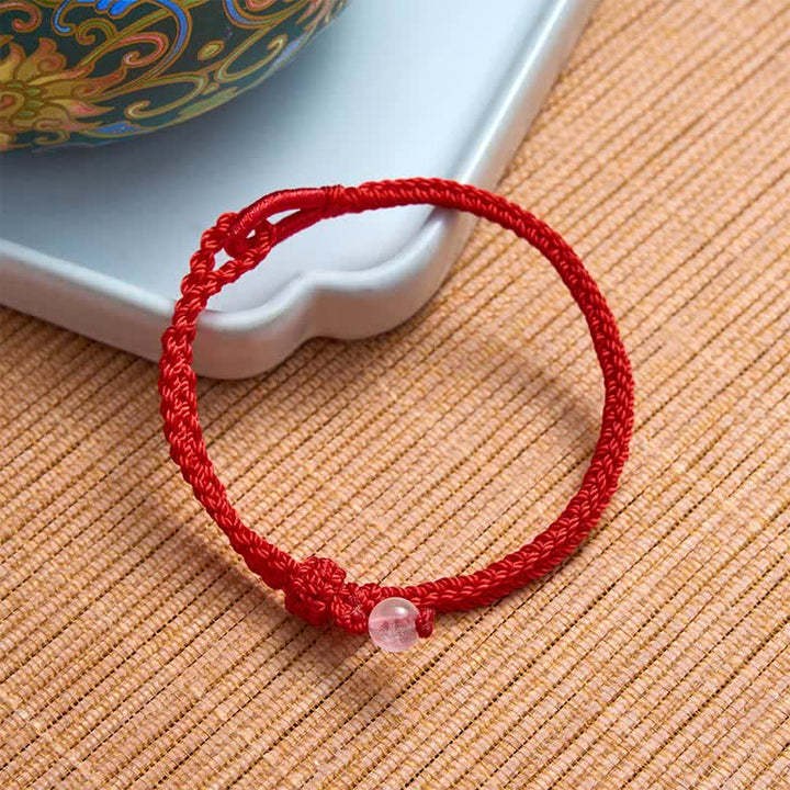 Buddha Stones Grünes Aventurin-Armband mit roter Schnur - image 9