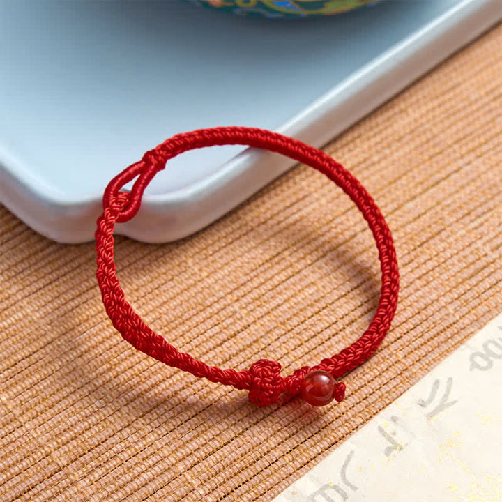 Buddha Stones Grünes Aventurin-Armband mit roter Schnur - image 19