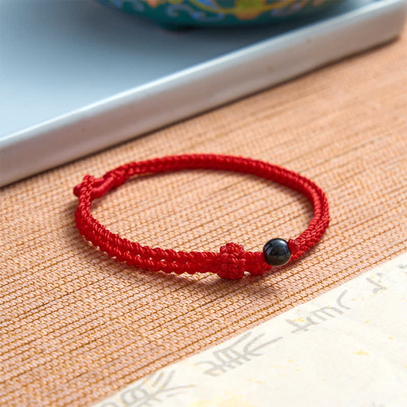 Buddha Stones Grünes Aventurin-Armband mit roter Schnur - image 29