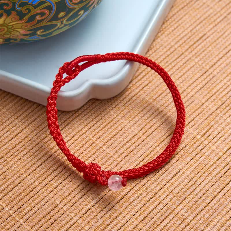 Buddha Stones Grünes Aventurin-Armband mit roter Schnur - image 9