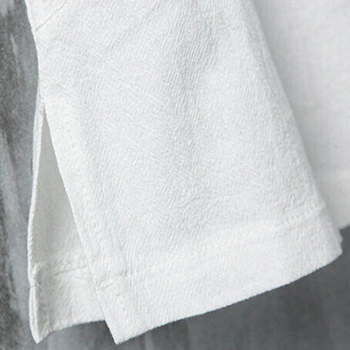 Buddha Stones Sommerliches Tang Style Casual Herren Kurzarmhemd mit Froschknopfleiste aus Bambus - image 7