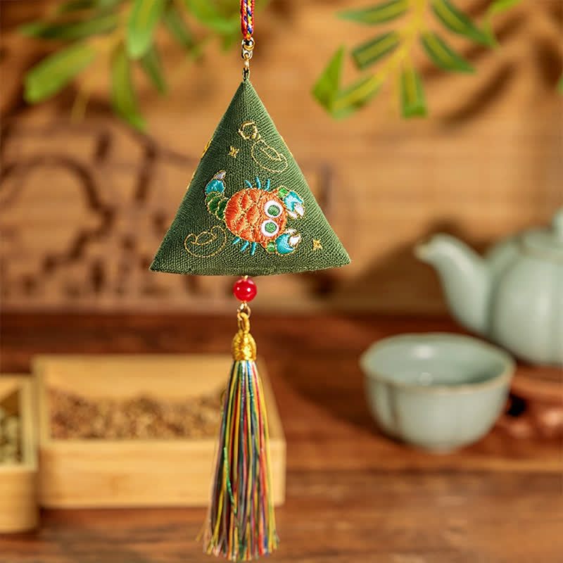 Buddha Stones Stickerei Zongzi Dreieck Skorpion Niedliche Tierdekoration - Grüner Skorpion - image 0