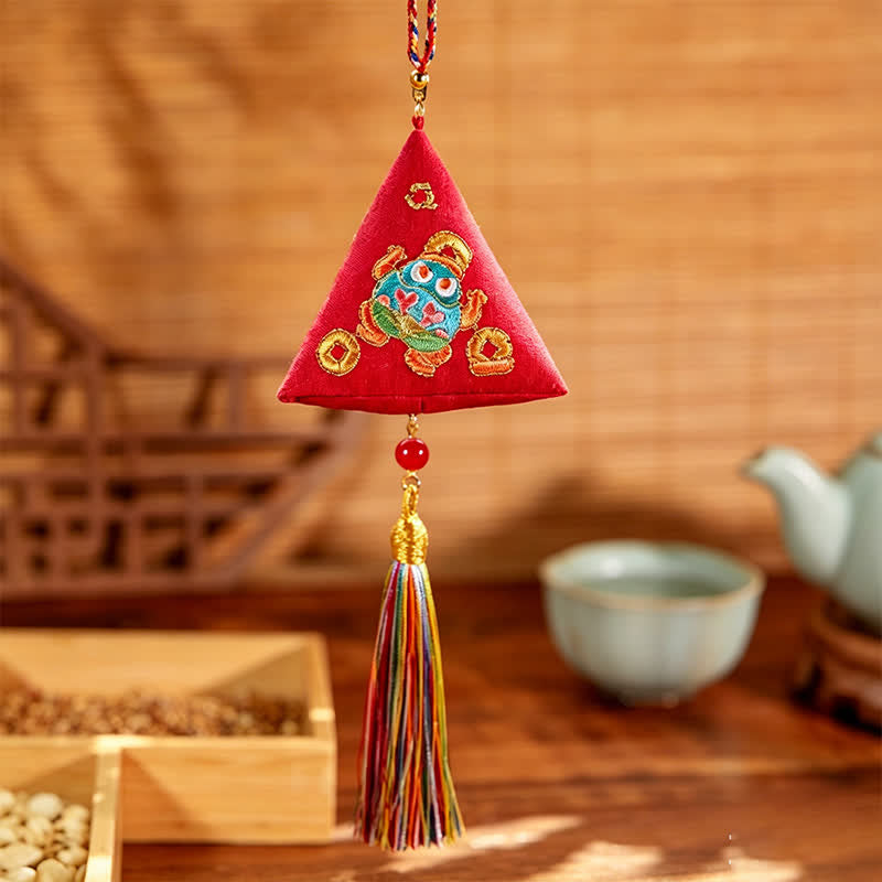 Buddha Stones Stickerei Zongzi Dreieck Skorpion Niedliche Tierdekoration - Rote Kröte - image 4