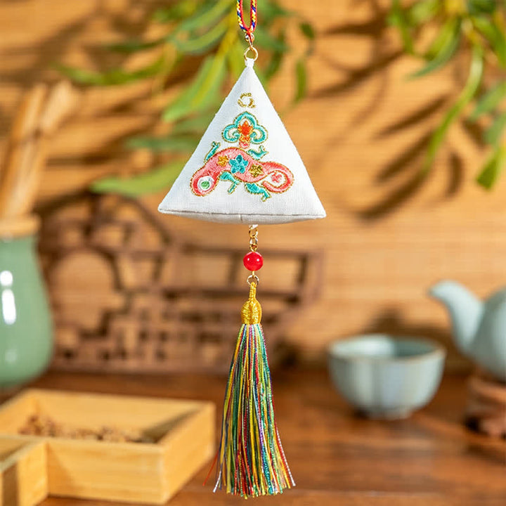 Buddha Stones Stickerei Zongzi Dreieck Skorpion Niedliche Tierdekoration - Weißer Gecko - image 17