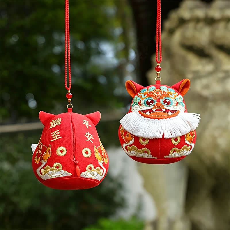 Buddha Stones Glücksbringer Pi Xiu Qilin Drache Fuchs Reichtum Niedliche Tierdekoration - Roter Qilin - image 8